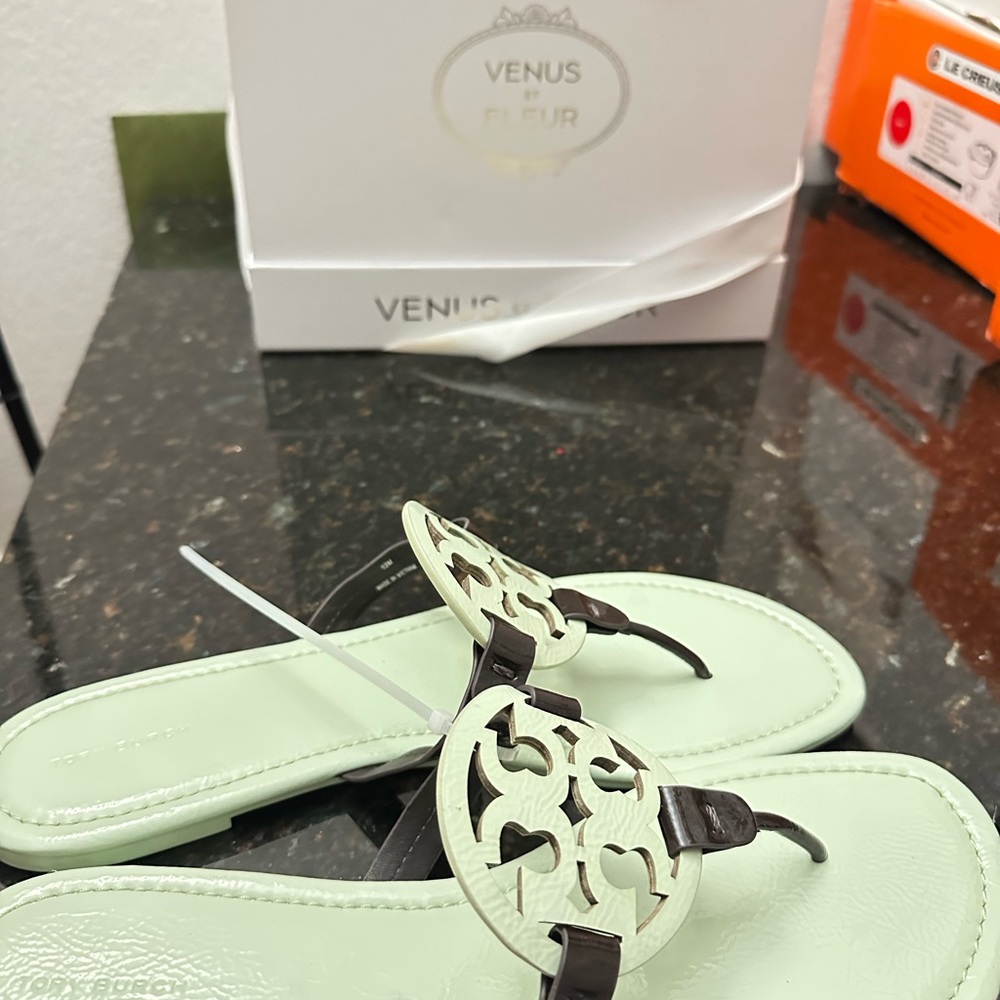 Tory Burch Cream and Brown Sandals - Picture 5 of 5